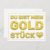 Dubist mein Goldstück! Briefkaart (Voorkant / Achterkant)