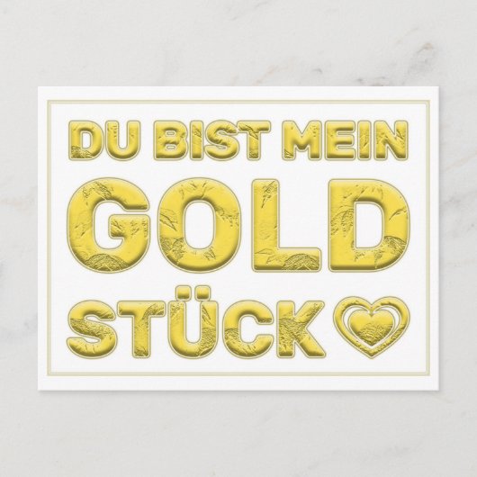 Dubist mein Goldstück! Briefkaart (Voorkant)