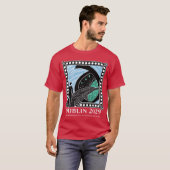 Dublin2029 bod met witte retro tekst t-shirt (Voorkant volledig)