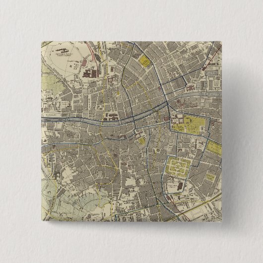 Dublin 2 vierkante button 5,1 cm (Voorkant)