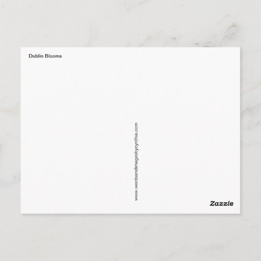 Dublin Blooms Briefkaart (Achterkant)