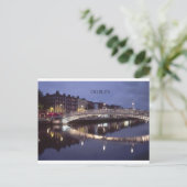 Dublin Bridge night in Ierland (St.K.) Briefkaart (Staand voorkant)