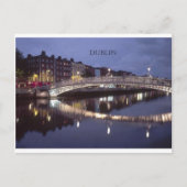 Dublin Bridge night in Ierland (St.K.) Briefkaart (Voorkant)