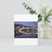 Dublin Bridge night in Ierland (St.K.) Briefkaart (Staand voorkant)