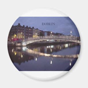 Dublin Bridge night in Ierland (St.K.) Magneet