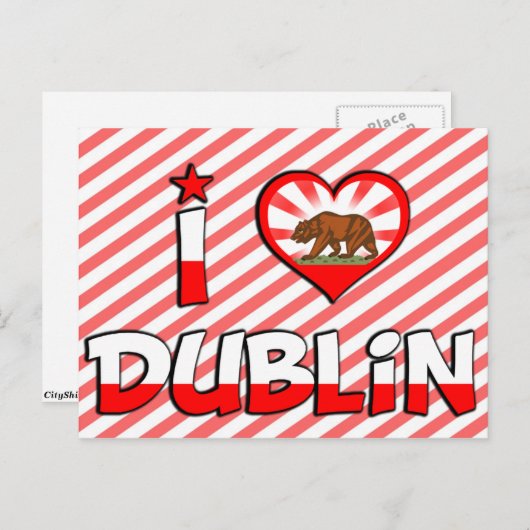 Dublin, CA Briefkaart (Voorkant / Achterkant)