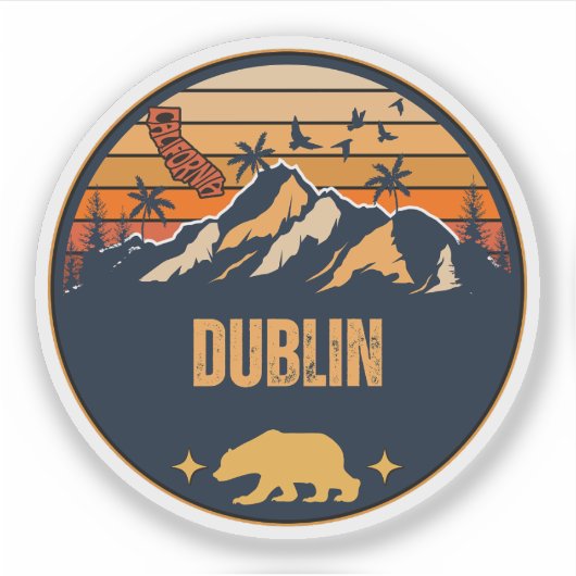 Dublin, Californië Sticker (Voorkant)
