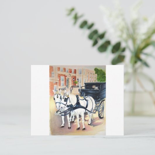 Dublin Carriage rit through St Stephens Green Briefkaart (Staand voorkant)