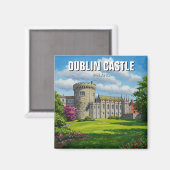 Dublin Castle Ierland Reizen Magneet (Voorkant / Achterkant)
