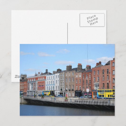 Dublin Centre on the Liffey Briefkaart (Voorkant / Achterkant)
