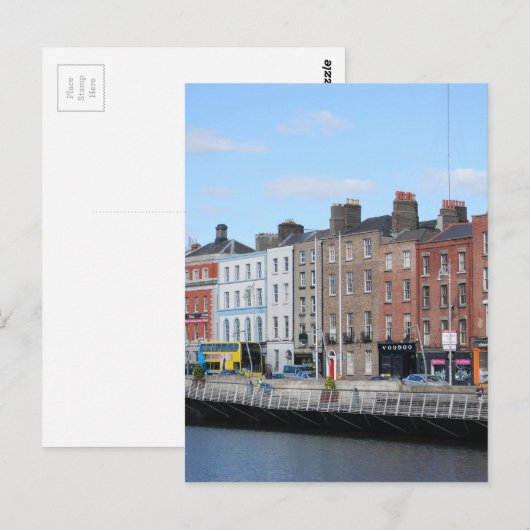 Dublin Centre on the Liffey Briefkaart (Voorkant / Achterkant)