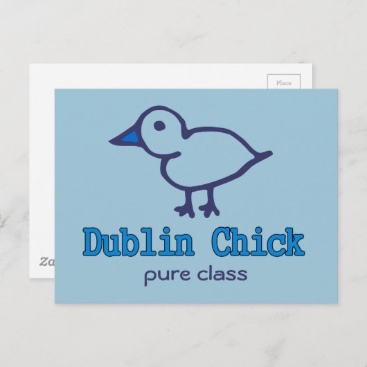 Dublin Chick Briefkaart (Voorkant / Achterkant)