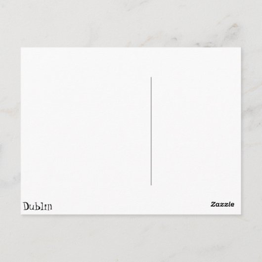 Dublin City Briefkaart (Achterkant)