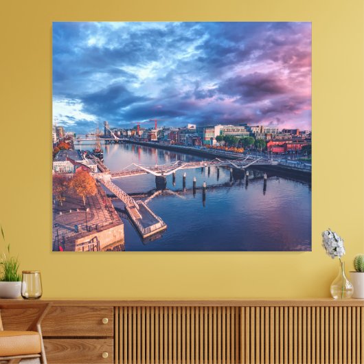 Dublin City Canvas Afdruk (Insitu (Woonkamer))
