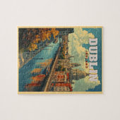 Dublin City Ierland - Retro Reizen Legpuzzel (Horizontaal)
