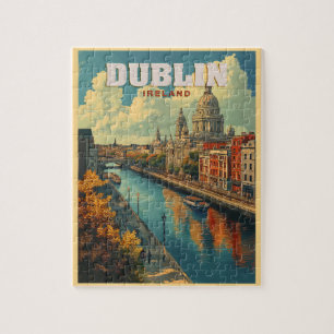 Dublin City Ierland - Retro Reizen Legpuzzel
