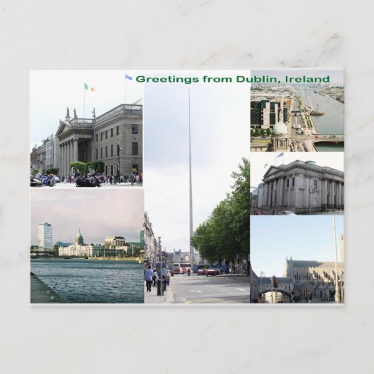 Dublin City Ireland beroemde landmerken Briefkaart (Voorkant)