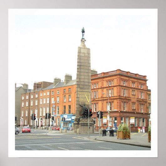 Dublin City Ireland, Parnell Monument Poster (Voorkant)