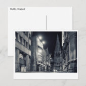 Dublin City Night Briefkaart (Voorkant / Achterkant)