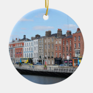 Dublin City op The Liffey Keramisch Ornament