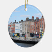 Dublin City op The Liffey Keramisch Ornament (Links)