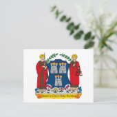Dublin Coat of Arms Briefkaart (Staand voorkant)