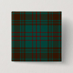 Dublin County Irish Tartan Vierkante Button 5,1 Cm