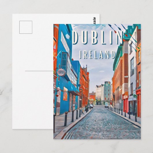 Dublin, de stad van Ierse tradities Briefkaart (Voorkant / Achterkant)