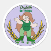Dublin Destroyer Ronde Sticker (Voorkant)