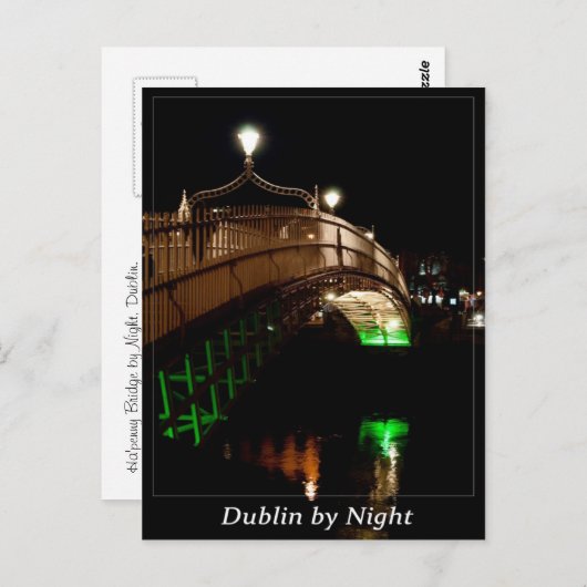 Dublin door Night Briefkaart (Voorkant / Achterkant)