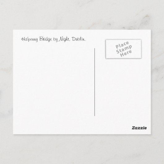 Dublin door Night Briefkaart (Achterkant)