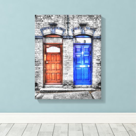 Dublin Doors - Artistic Treatment Canvas Afdruk (Insitu (Houten vloer))