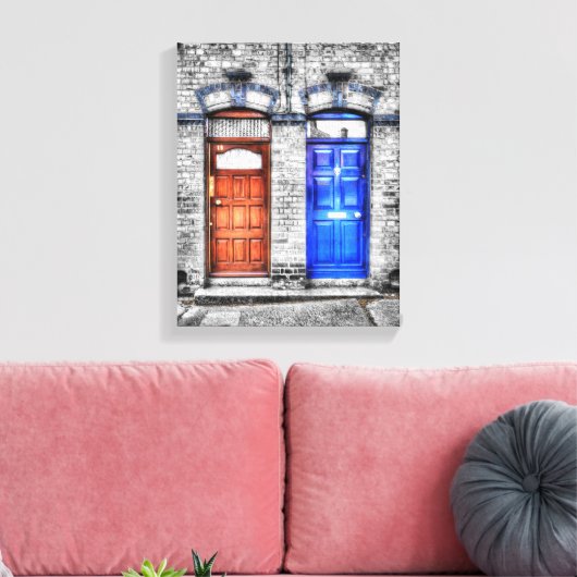 Dublin Doors - Artistic Treatment Canvas Afdruk (Insitu (Woonkamer))