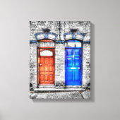 Dublin Doors - Artistic Treatment Canvas Afdruk (Voorkant)