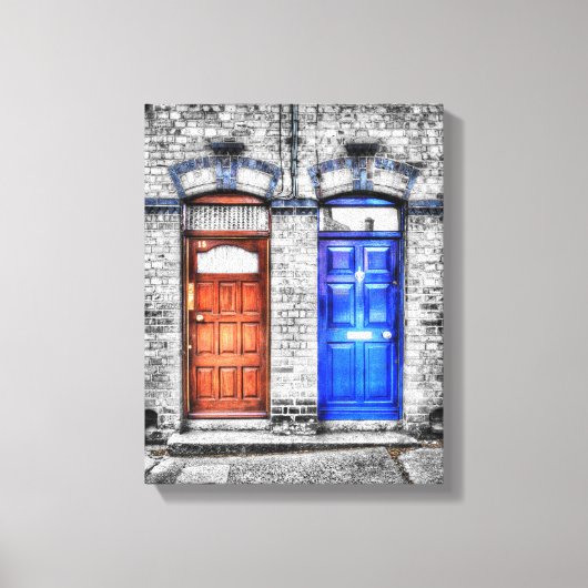 Dublin Doors - Artistic Treatment Canvas Afdruk (Voorkant)