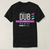Dublin DUB Airport Code Bagage Label 1 T-shirt (Design voorkant)