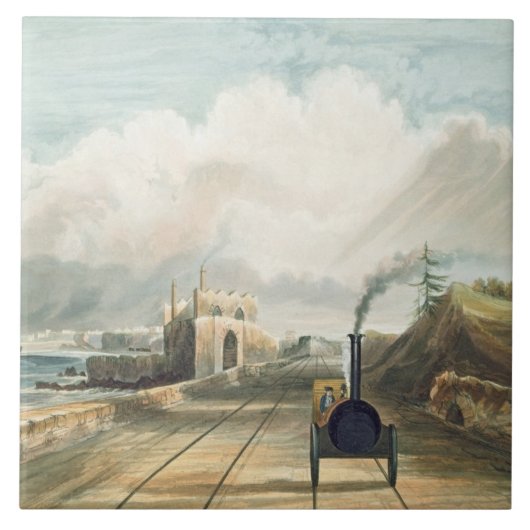 Dublin en Kingstown Railway: Van de voetbrug Tegeltje (Voorkant)