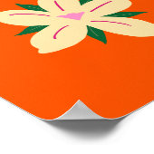 Dublin Flower Market Oranje Cute Preppy Floral Poster (Hoek)