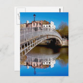 Dublin Halfpenny Bridge Briefkaart (Voorkant / Achterkant)