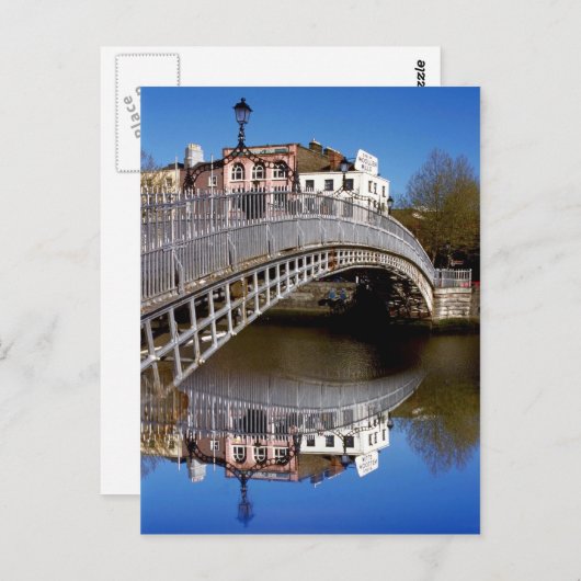 Dublin Halfpenny Bridge Briefkaart (Voorkant / Achterkant)