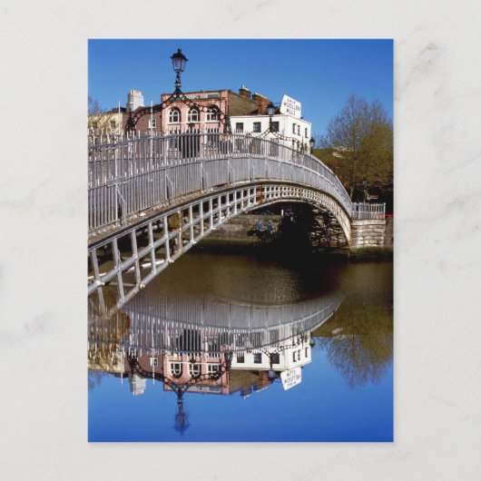Dublin Halfpenny Bridge Briefkaart (Voorkant)