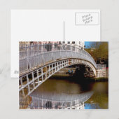 Dublin Halfpenny Bridge Briefkaart (Voorkant / Achterkant)