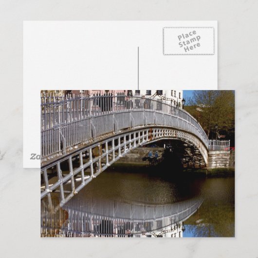 Dublin Halfpenny Bridge Briefkaart (Voorkant / Achterkant)