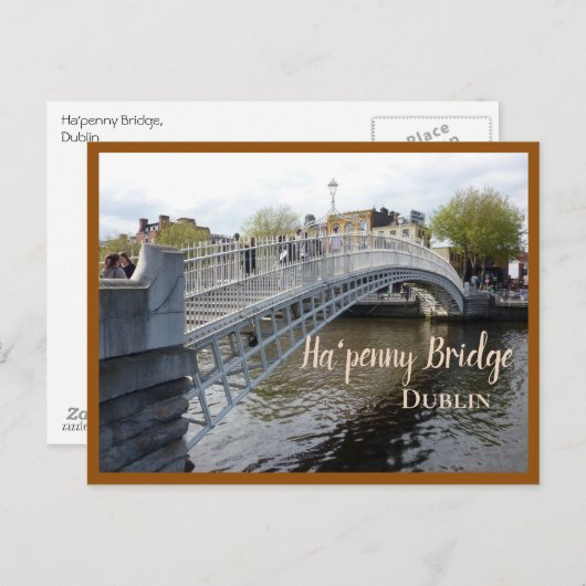 Dublin (Ha'penny Bridge) Briefkaart (Voorkant / Achterkant)