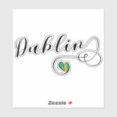 Dublin Hartvlag Sticker (Vel)