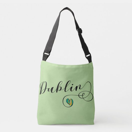 Dublin Heart  Bag, Ierland Crossbody Tas (Voorkant)