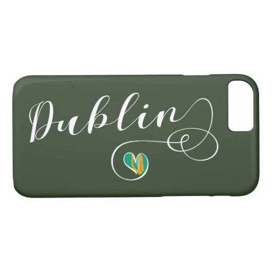 Dublin Heart Cell Phone Case, Ierland Case-Mate iPhone Case (Achterkant (Horizontaal))