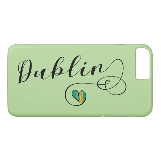 Dublin Heart Cell Phone Case, Ierland Case-Mate iPhone Case (Achterkant (Horizontaal))