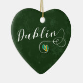 Dublin Heart, kerstboom Keramisch Ornament (Rechts)