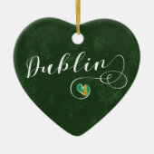 Dublin Heart, kerstboom Keramisch Ornament (Voorkant)